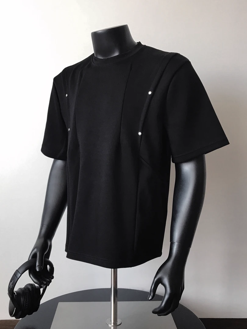 澳产280g太空棉boxy短袖男款抗皱短宽cleanfit重磅硬挺t恤