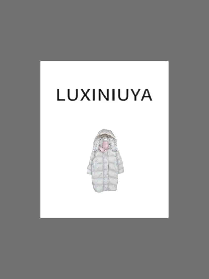 【LUXINIUYA】北方必入~冷灰立领连帽羽绒服冬季保暖白鸭绒#CX2391