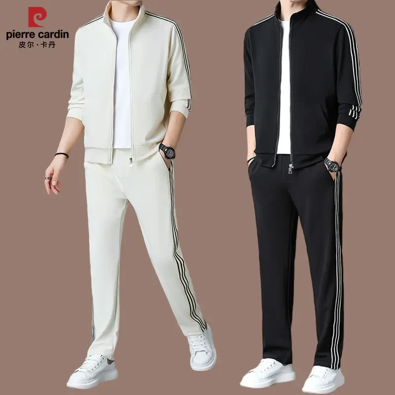 【皮尔卡丹 专柜正品】春秋季男士休闲运动套装两件套时尚帅气套装