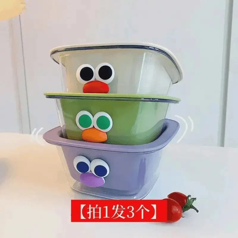 【拍1发3个】新款双层多巴胺水果沥水篮蔬菜沥水蓝卡通厨房沥洗菜