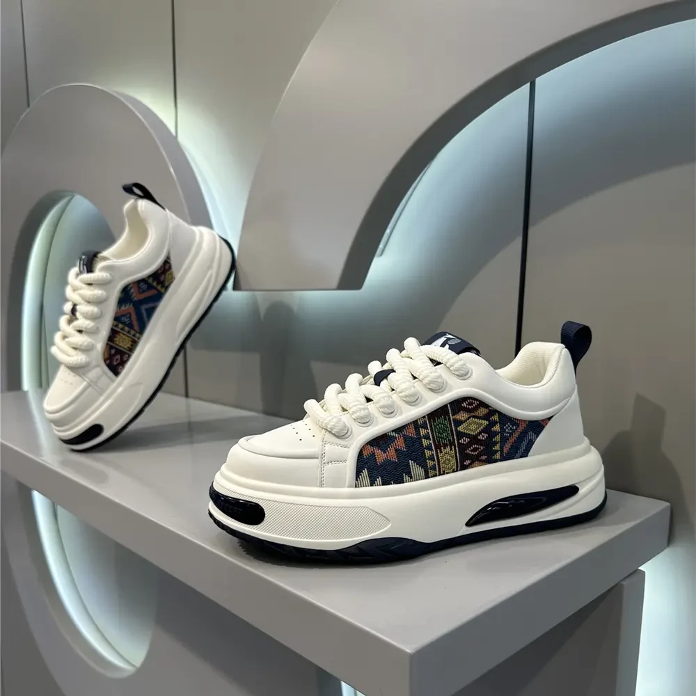 干净感痞帅男鞋夏季运动品质休闲板鞋潮厚底鞋子男款爆款2025新款