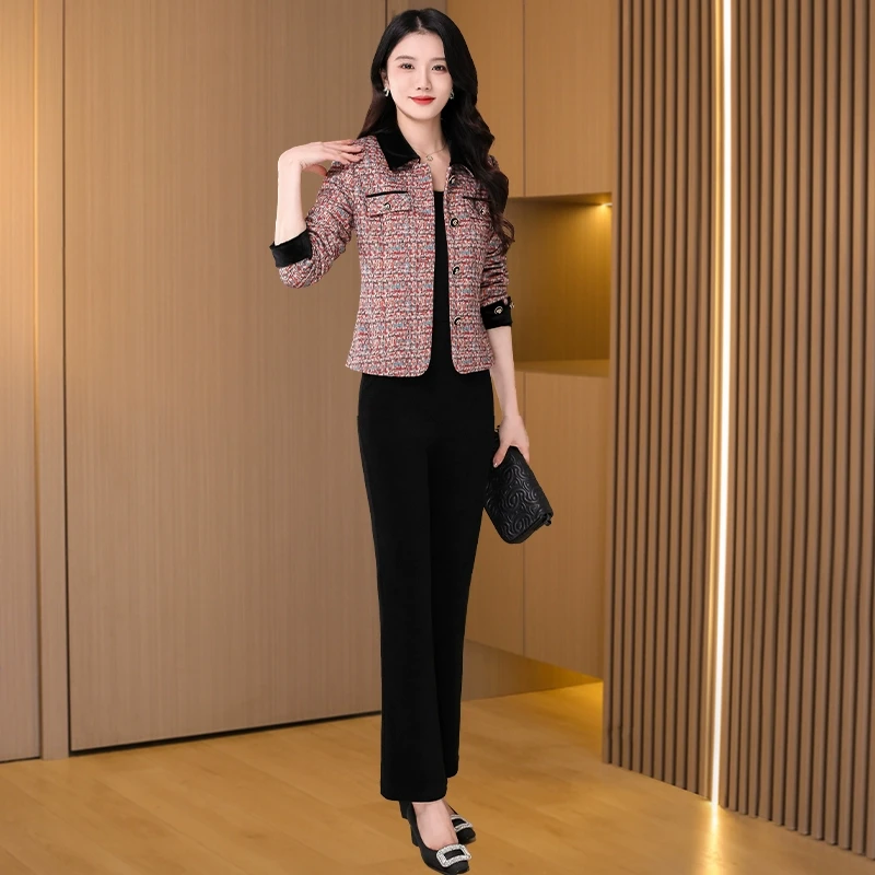 拉夏贝尔小香风套装女2025新款爆时尚穿搭一整套洋气高贵两件套