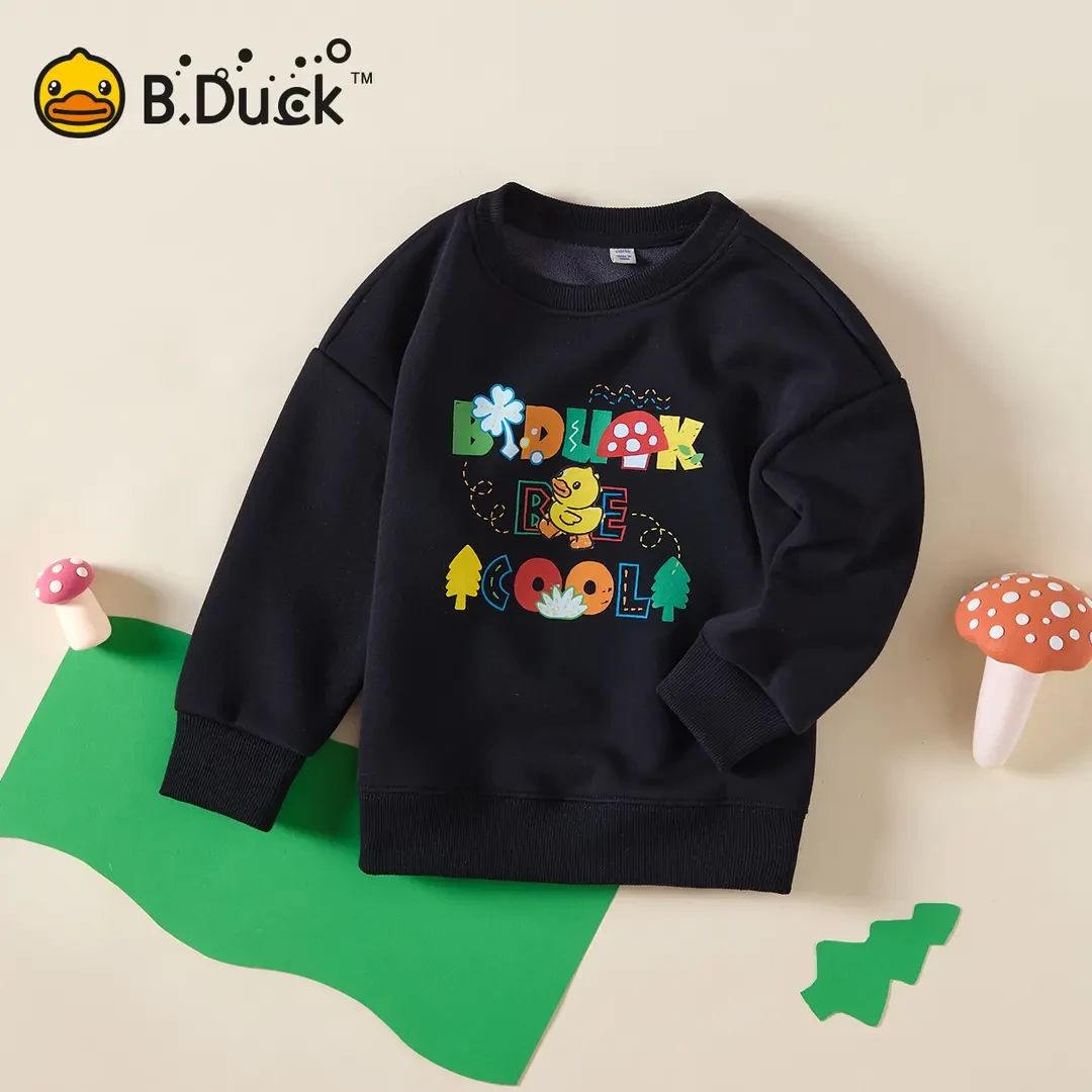 B.Duck小黄鸭儿童童装冬季新款休闲卫衣男女童上衣圆领 BF5508938