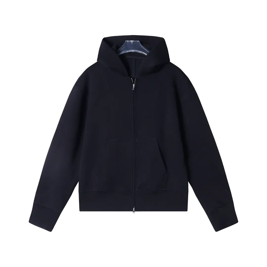 WT89-DY秋冬新款时尚百搭简约运动拉链长袖连帽短款上衣宽松潮流