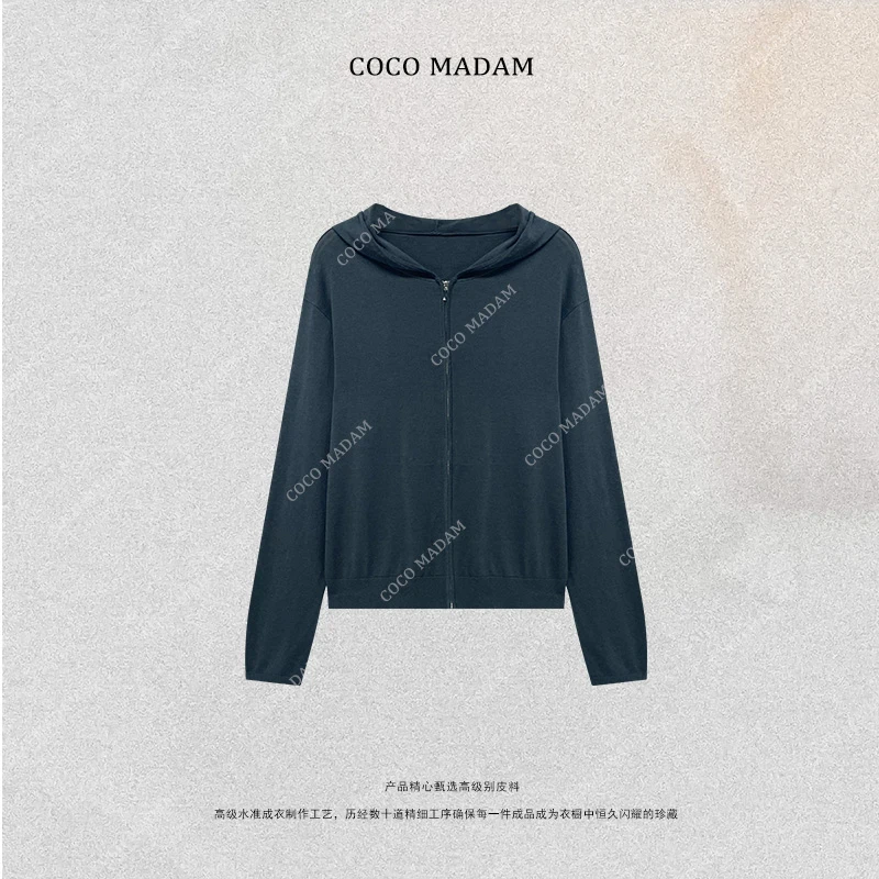 NIUNIU ·T-688 连帽拉链针织外套开衫