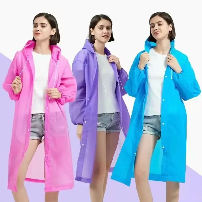 EVA防水雨衣成人加厚户外旅游超厚全身一体式便携便携式雨衣长款