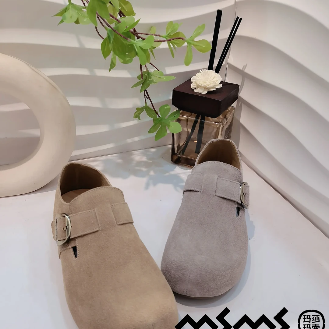 玛莎玛索06-312春季2026新款一脚蹬休闲勃肯鞋