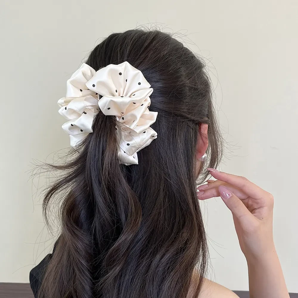 云朵泡泡波点碎花香蕉夹显发量发夹女2025新款后脑勺高马尾抓夹