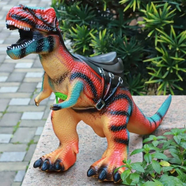 儿童坐骑恐龙玩具男孩霸王龙大号软胶仿真模型会吼叫可以坐的恐龙