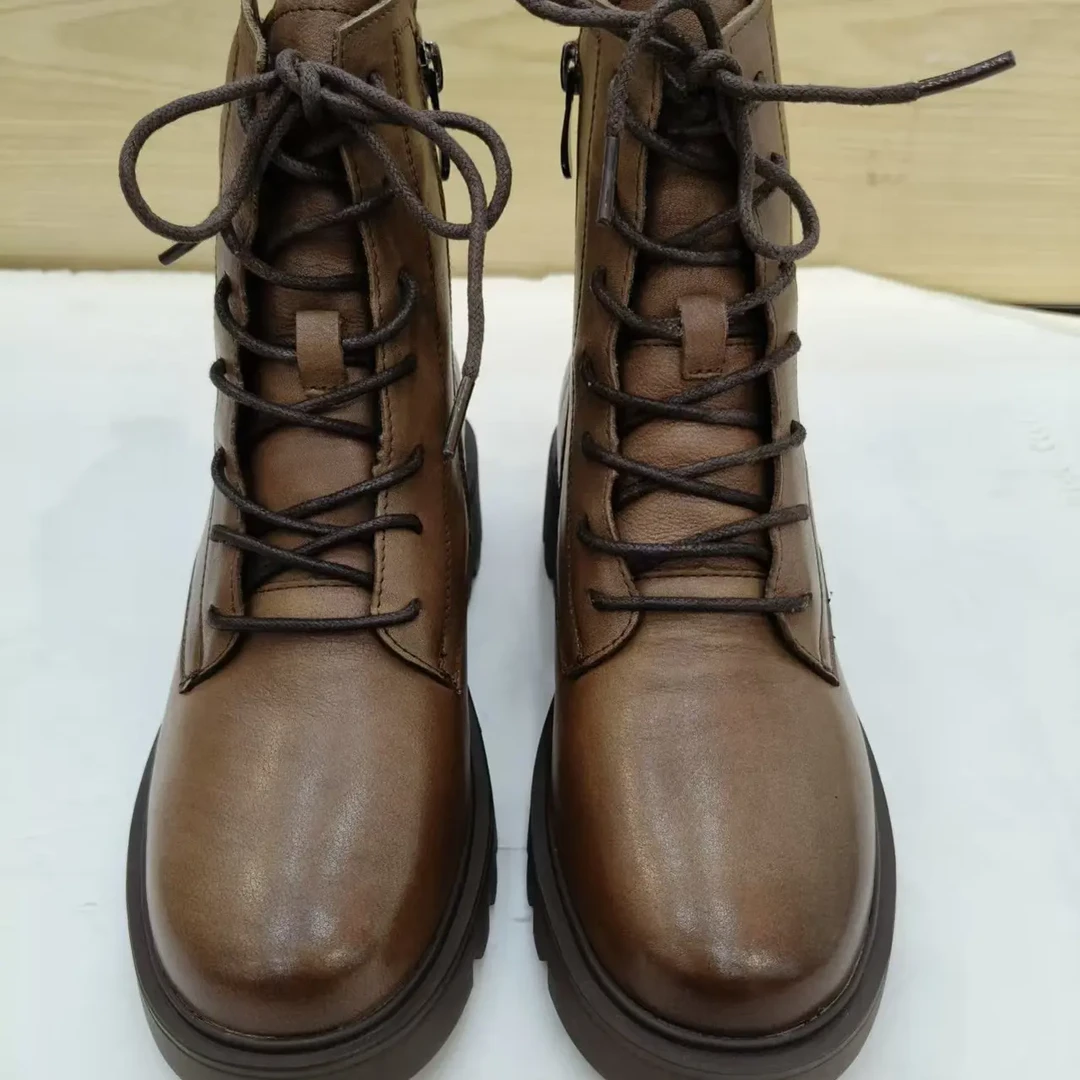 复古常规款防水台时尚防水冬季百搭马丁靴秋冬