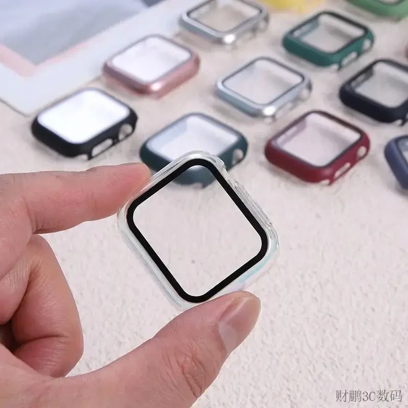 适用于苹果手表s10代保护壳壳膜一体iwatchS8防摔壳SE通用全包壳