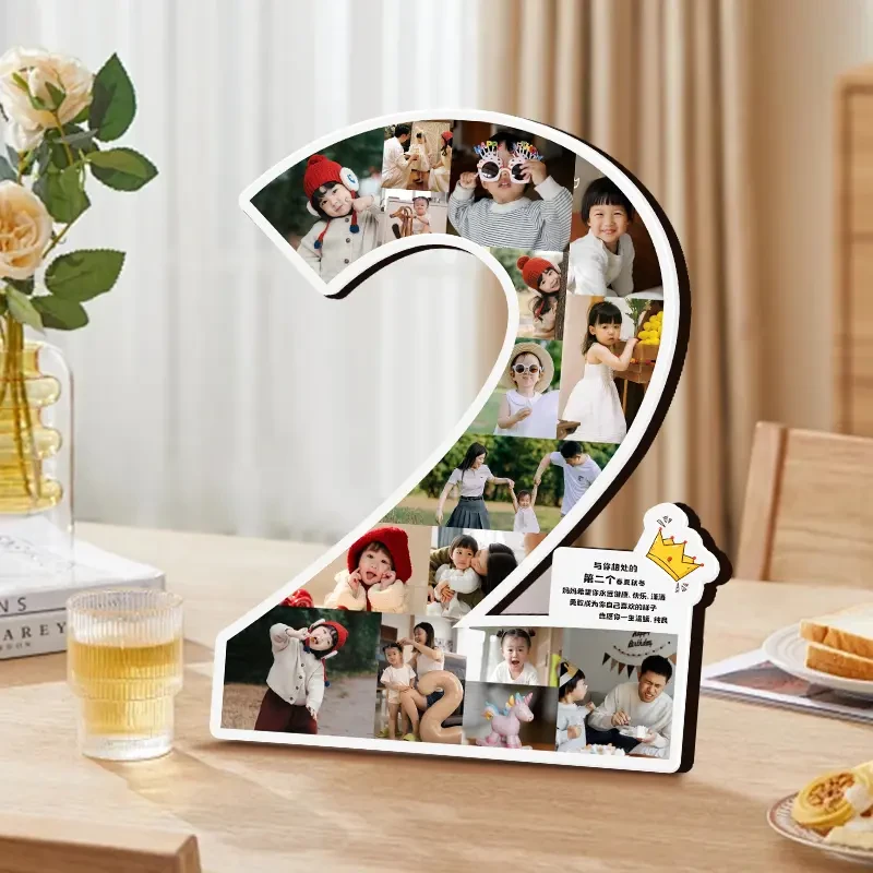 周岁纪念生日礼物相框摆台定制摆挂两用成长记录儿童生日数字框