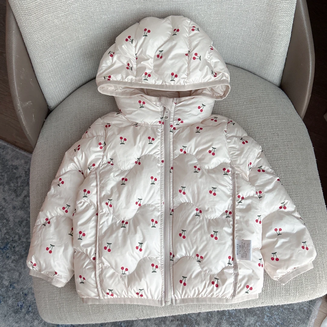 【三防印花双面穿棉服 】童装轻薄小童衣服宝宝棉袄秋冬儿童外套