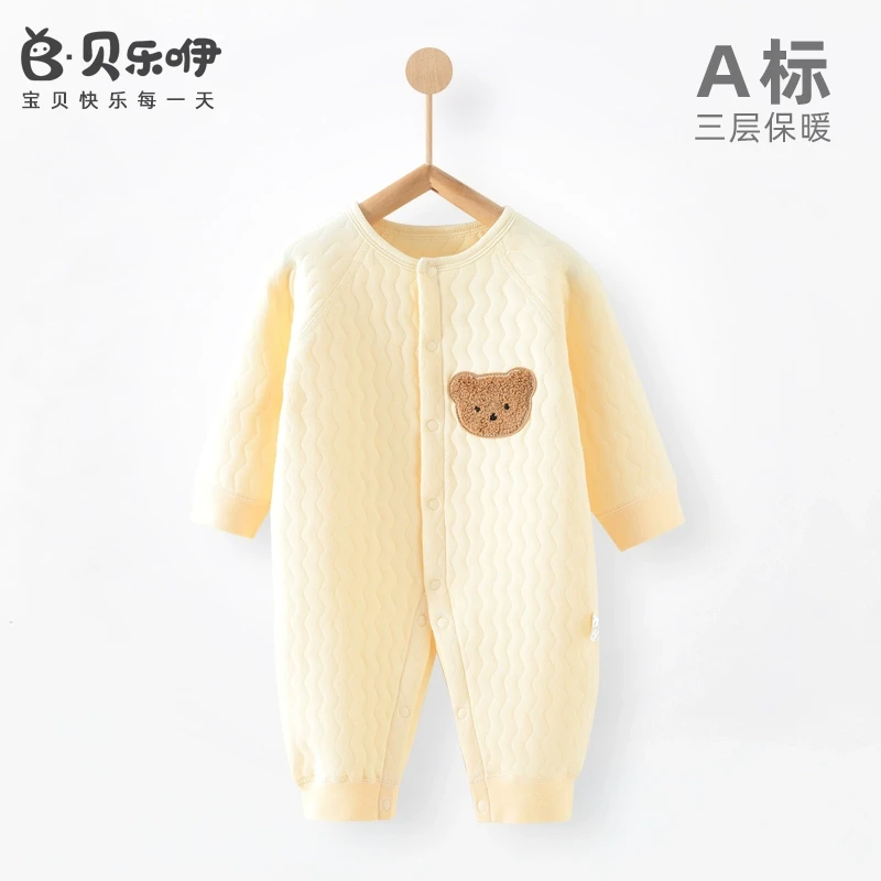 CY-201新生婴儿衣服冬装男女宝宝连体衣保暖哈衣宝宝秋冬季爬服