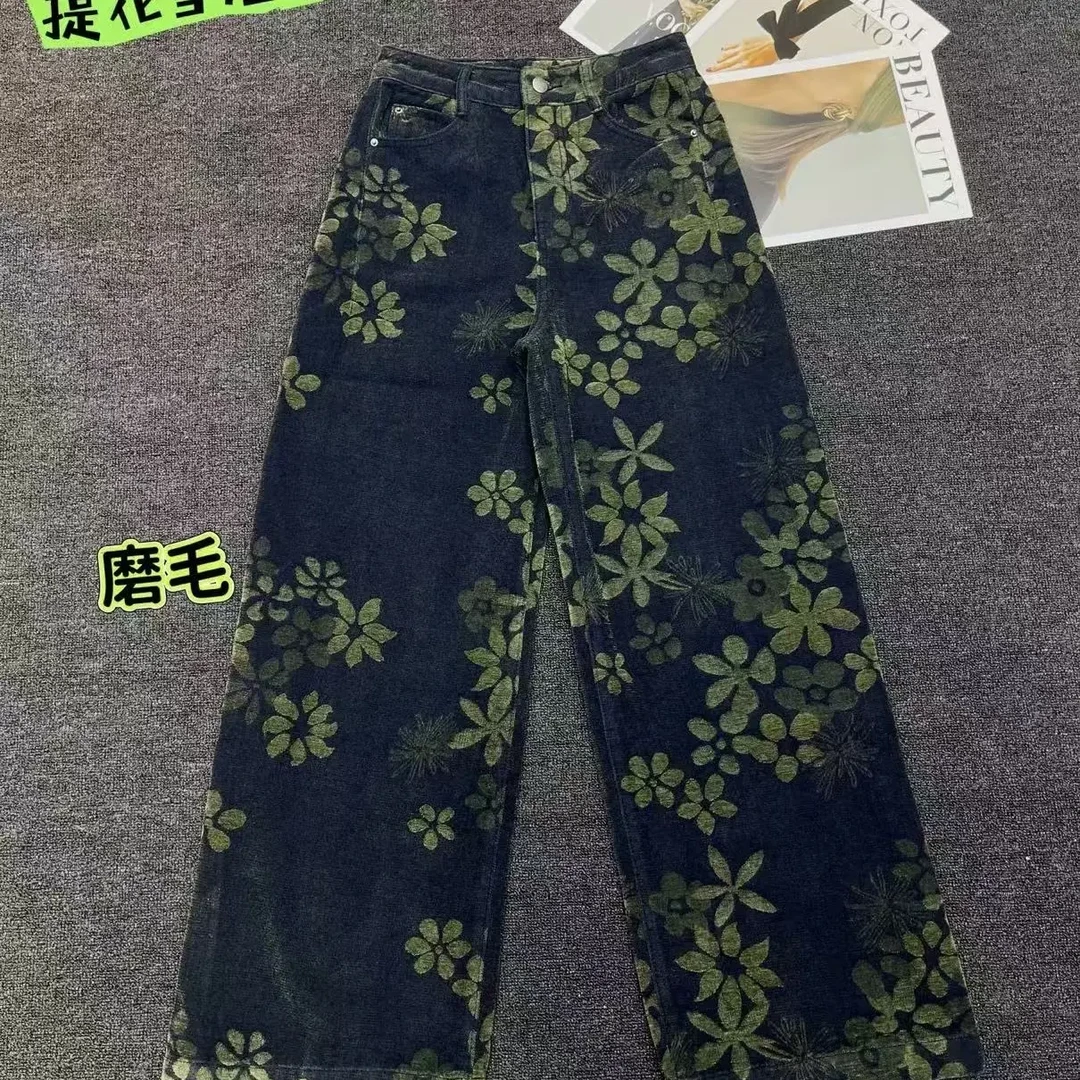 新冬款雪尼尔面料33650牛仔裤直筒
