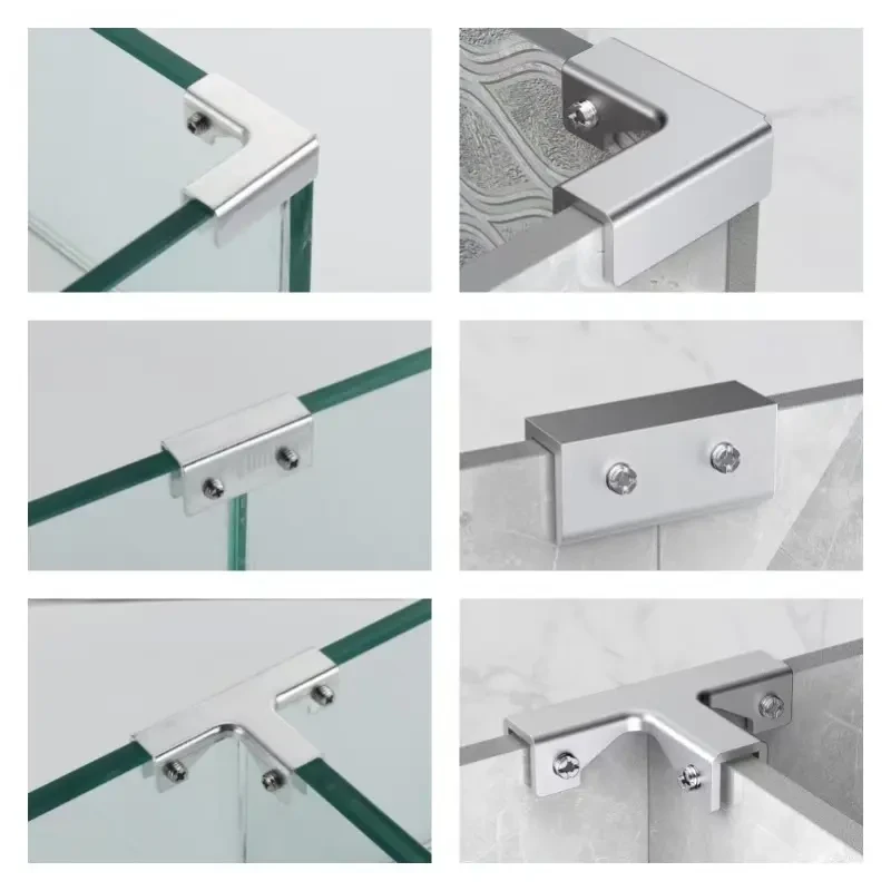 铝合金瓷砖卡扣种植箱固定夹子L型号玻璃夹子固定卡扣龟池种花