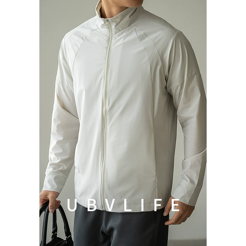 【原纱防晒】轻量化四面弹拉链立领户外男士长袖防晒城市运动外套
