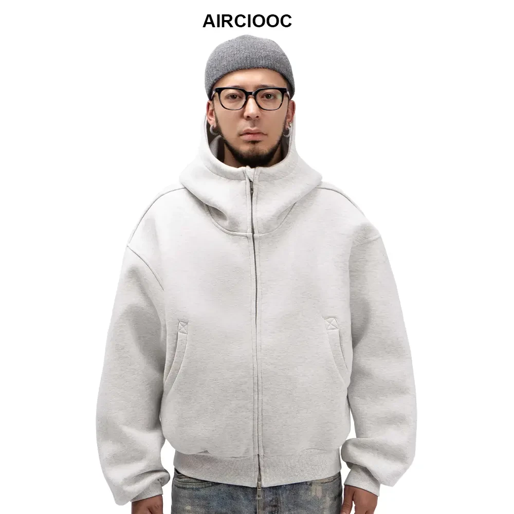 CleanFit短宽帽衫500克重磅美式连帽卫衣外套男女同款