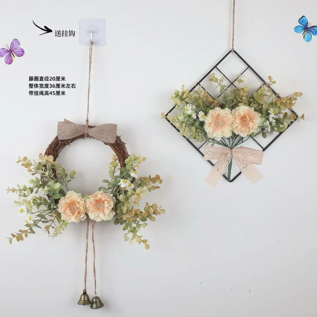新款小牡丹墙面壁饰入户房间卧室墙面餐厅客厅店铺创意挂件饰品