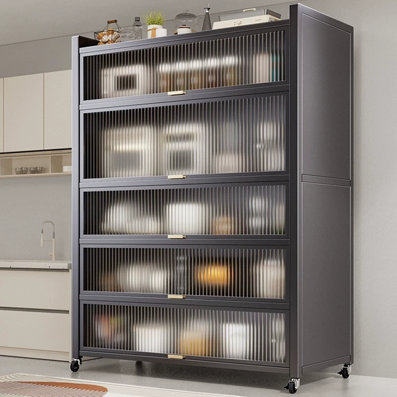 德国厨房置物架多功能微波炉304不锈钢多层加厚落地式厨房置物架