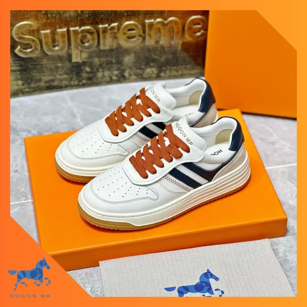 HOGON MR｜【新款】时尚圆头平底鞋情侣爆款休闲真皮女鞋