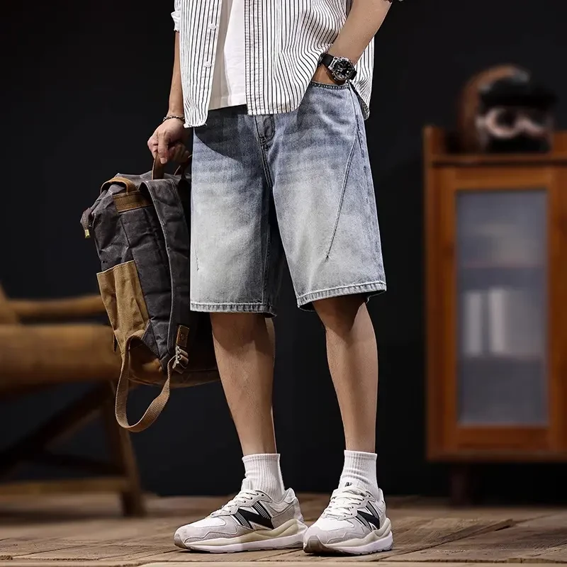 Cebrodz莱赛尔天丝潮牌牛仔短裤男士五分裤2025新款夏季