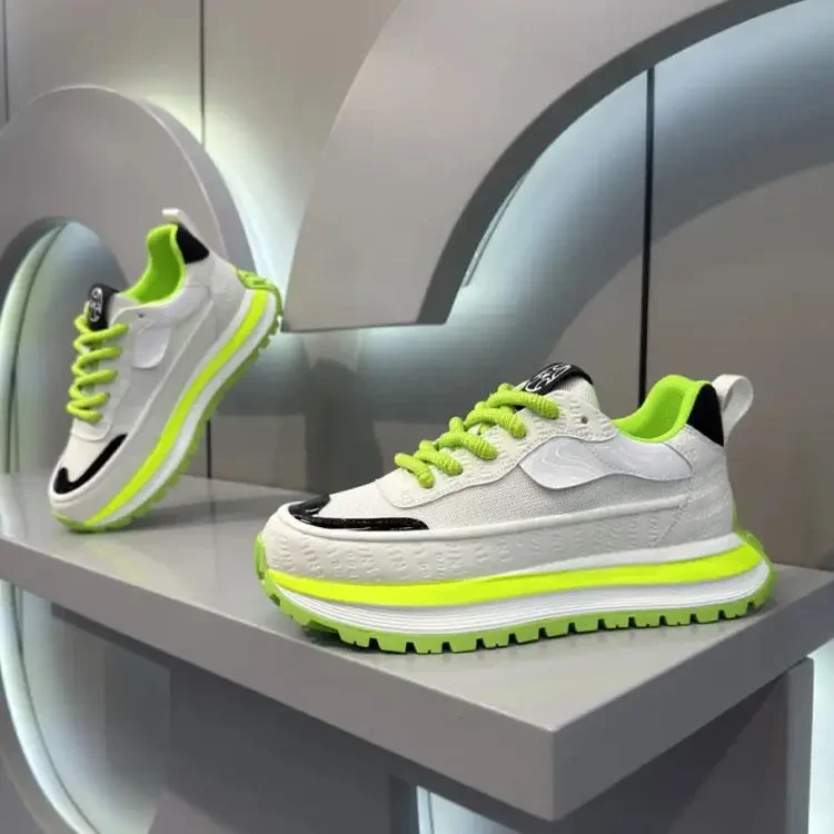 2025春秋新款男鞋网面透气增高老爹鞋百搭舒适时尚爆款潮流阿甘鞋