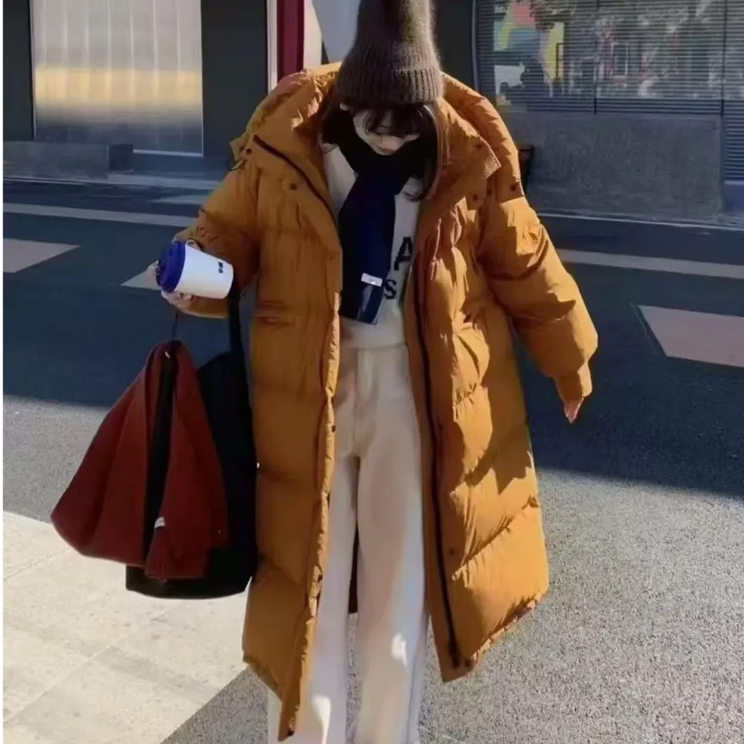 2024新款百搭轻奢过膝加宽长款潘多拉鹅绒服羽绒服羽绒服女款