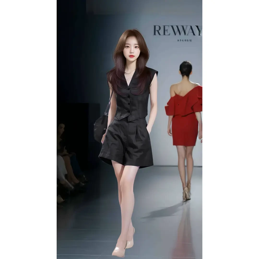 夏装搭配一整套盐系小香风时尚洋气穿搭小个子显高显瘦遮肉两件套