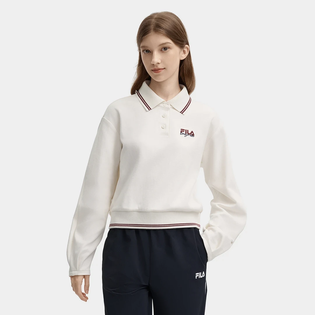 斐乐女装秋季新款运动休闲套头卫衣POLO雅丹风F11W439208F