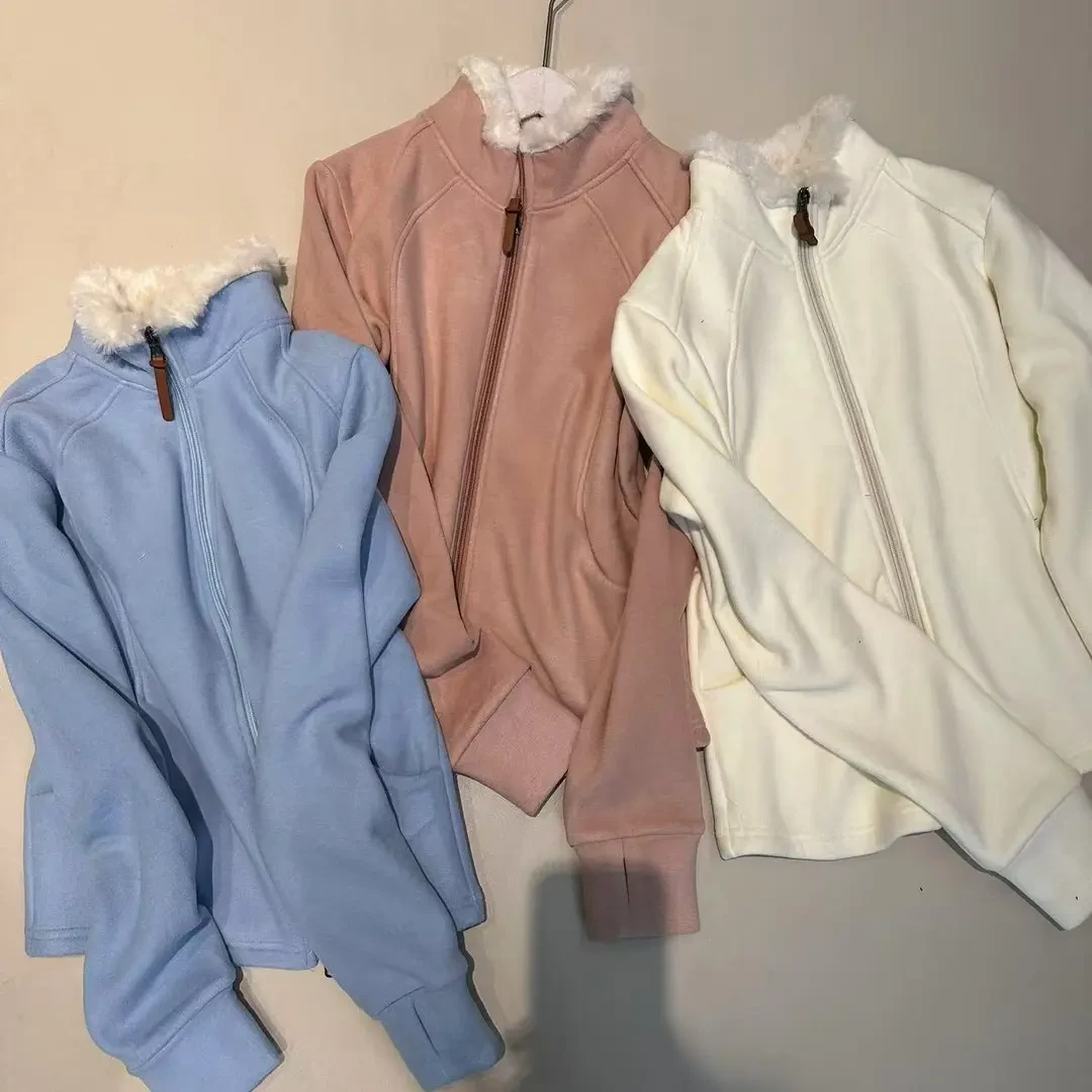 《姚家优麦汇》Y7587冬款加绒立领设计感时尚百搭长袖显瘦上衣女