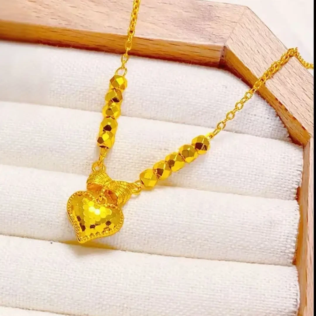 铜合金项链 铜合金 铜合金 新款时尚爱心锁骨链