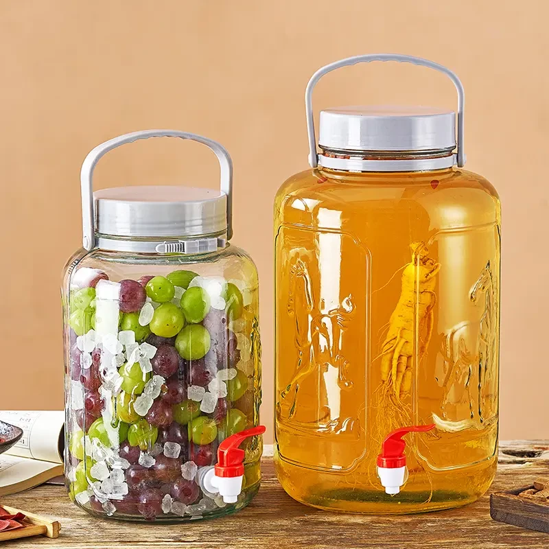 【特惠】酒瓶玻泡菜坛璃瓶酒泡菜坛子密封药酒自酿杨梅果酒青梅酒罐