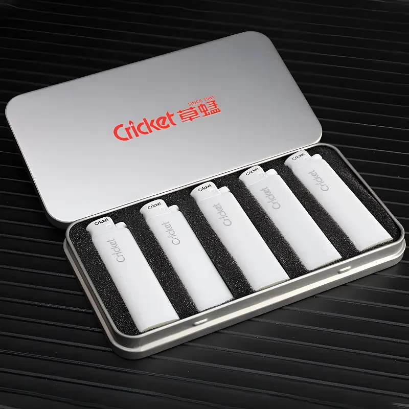 正品Cricket草蜢一次性打火机5支礼盒装男士个性创意节日礼品防爆