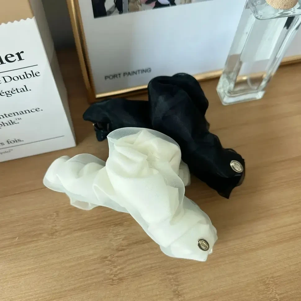 【双色流光】轻奢闪光褶皱小抓夹气质网红发夹女时尚百搭发卡发饰