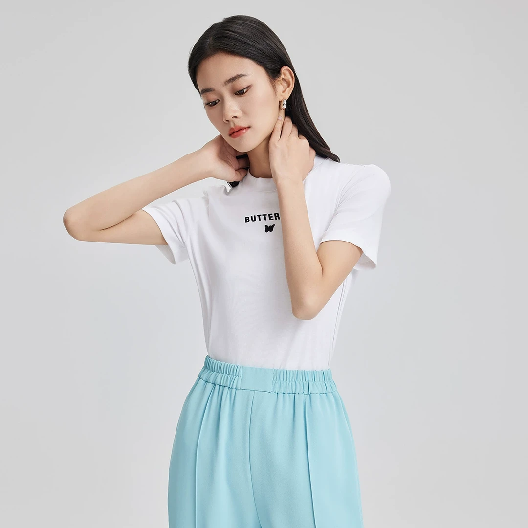 GOOBGS字母印花圆领T恤G3234278