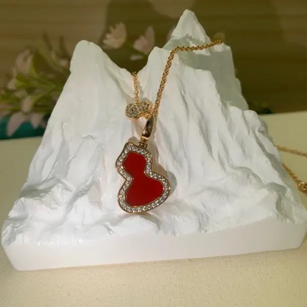 合金项链 休闲风非金属金色轻奢时尚葫芦气质饰品套链锁骨链