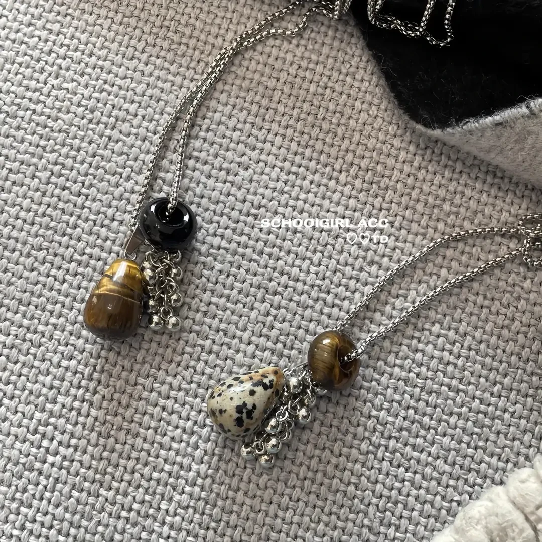 铜合金项链 复古吊坠项链女小众设计款气质长款锁骨链百搭个性ins