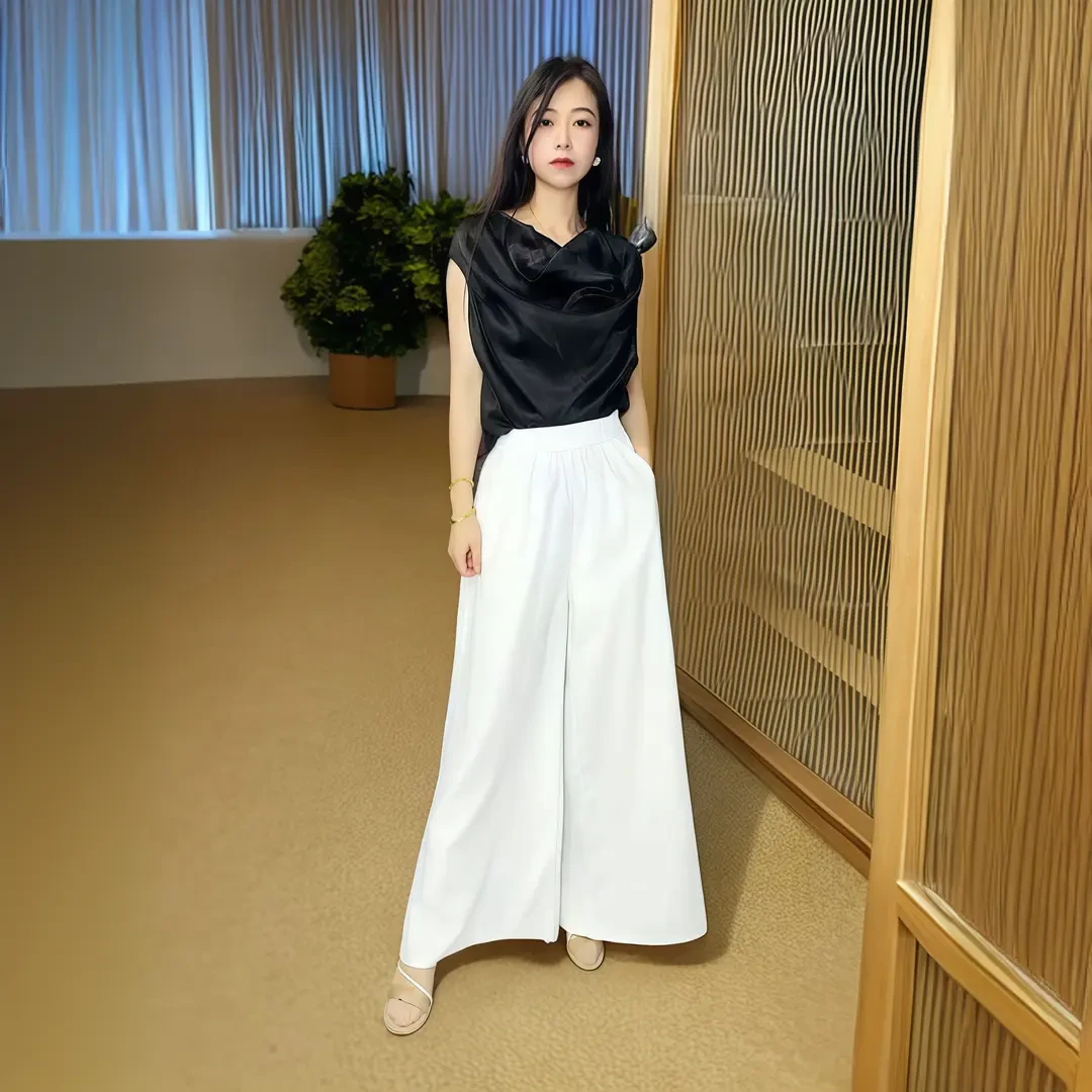 气质时尚休闲夏季宽松简约百搭设计师轻奢上衣88967