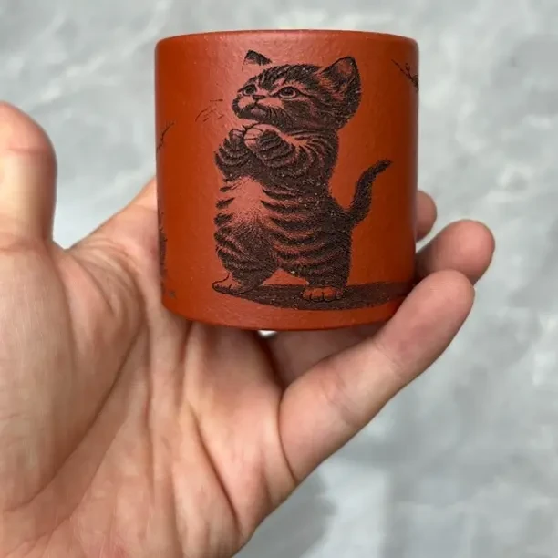 宜兴紫砂主人杯瑕疵处理介意勿拍