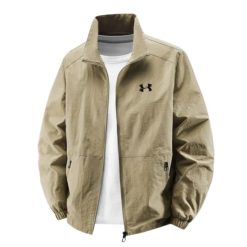 UA安德马男士春秋新款工装夹克防风防水立领户外通勤多口袋设计耐