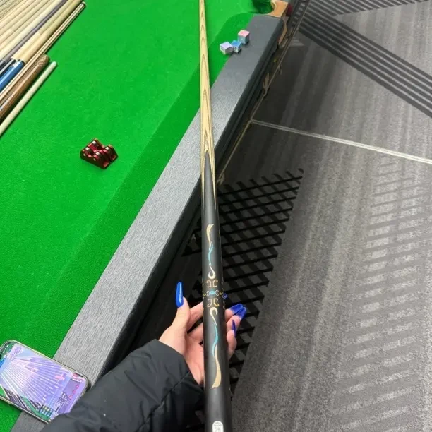 墨子2中式黑八小头杆白蜡木前肢台球杆