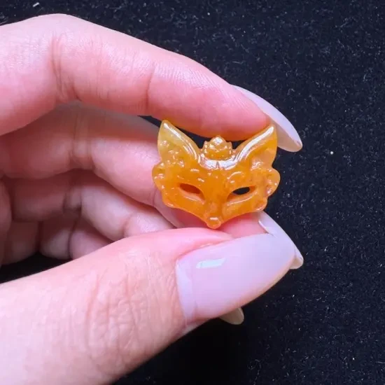和田玉狐狸面具手工精美
