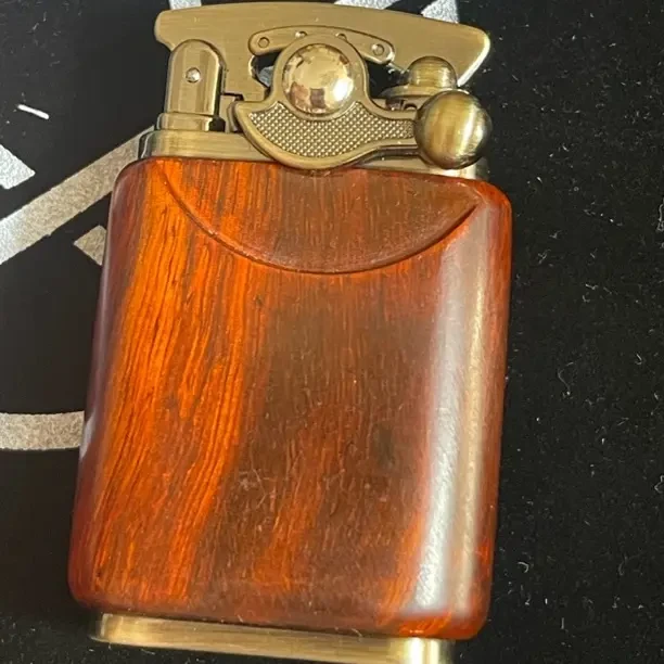 紫檀木复古大摇臂创意防风便携打火机男士送礼佳品