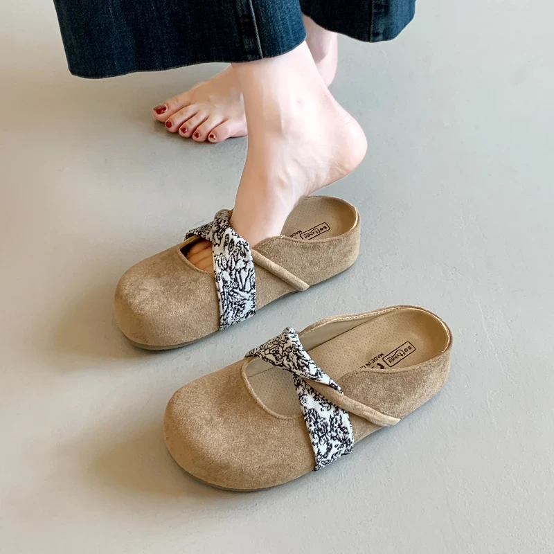 增高5cm穆勒勃肯鞋女一脚蹬懒人凉拖2025新款春夏季厚底外穿拖鞋