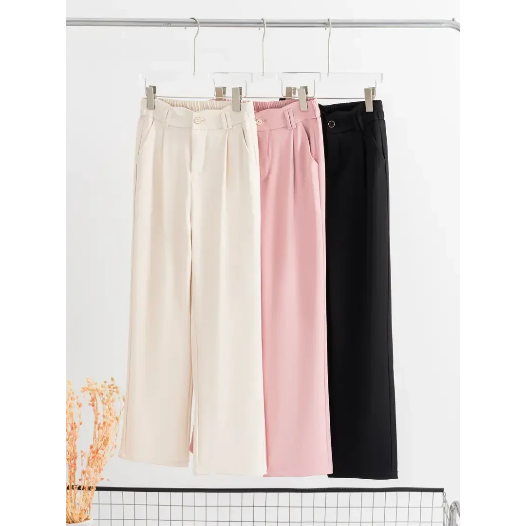 Y8011西装裤夏季薄款阔腿裤时垂感拖地裤百搭春夏宽松韩版休闲裤