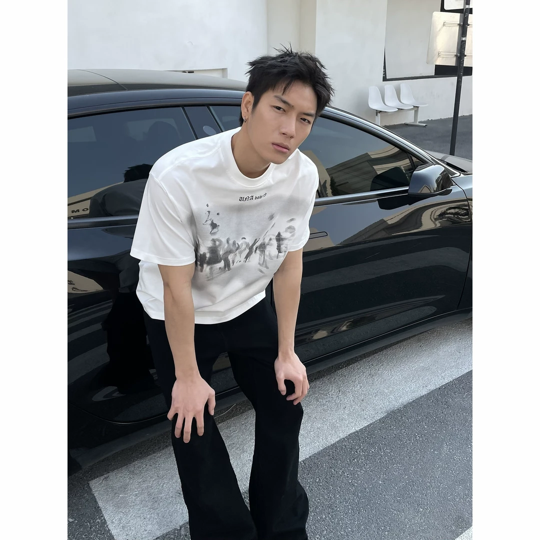 DAY NY美式cleanfit百搭外星人印花短袖T恤男女潮牌夏季情侣上衣