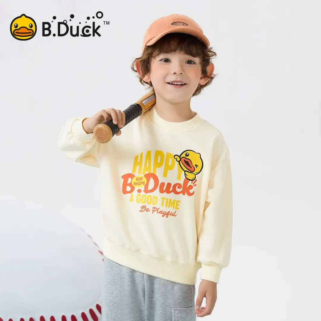 B.Duck小黄鸭儿童时尚圆领卫衣男童春秋款休闲运动 BF1608037