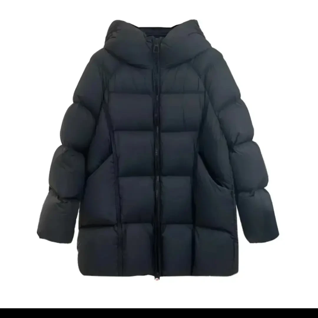 【时尚爆款】2025高端轻奢云朵泡芙羽绒服冬季连帽中长款百搭舒适