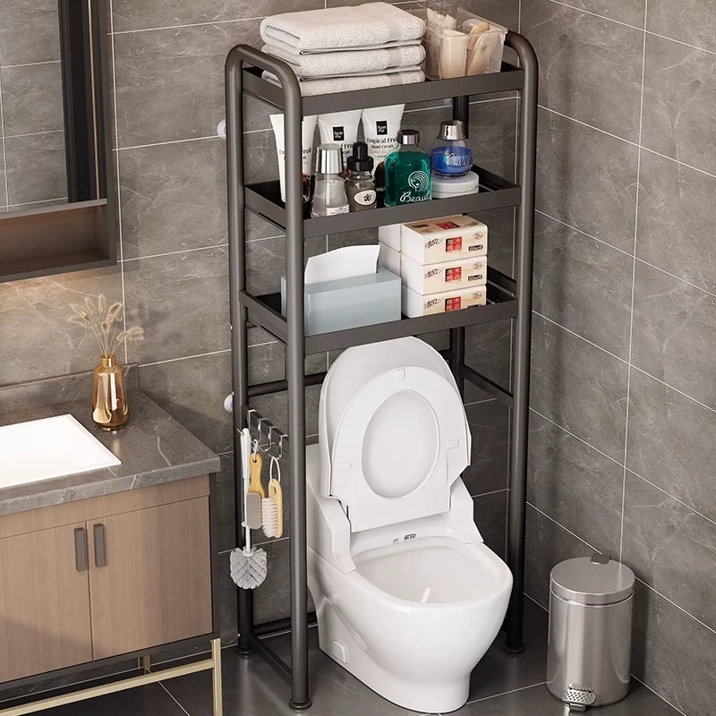 日本卫生间马桶置物架落地多层架子浴室水箱上方空隙收纳架